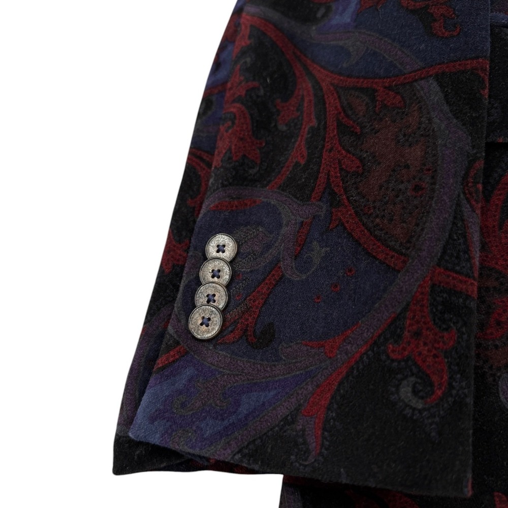 Robert Graham Rare Baron Samedi Voodoo Paisley Rhinestone Men's Blazer 44R (42R) - Picture 4 of 14